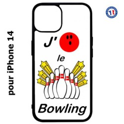 Coque pour iPhone 14 J'aime le Bowling
