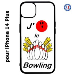 Coque pour iPhone 14 PLUS J'aime le Bowling