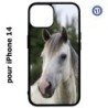 Coque pour iPhone 14 Coque cheval blanc - tête de cheval