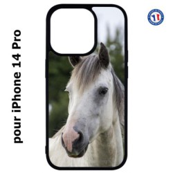 Coque pour iPhone 14 Pro Coque cheval blanc - tête de cheval