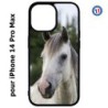 Coque pour iPhone 14 Pro MAX Coque cheval blanc - tête de cheval