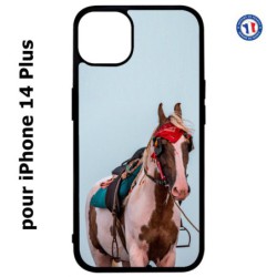 Coque pour iPhone 14 PLUS Coque cheval robe pie - bride cheval