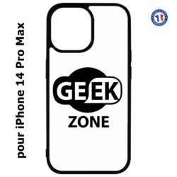 Coque pour iPhone 14 Pro MAX Logo Geek Zone noir & blanc