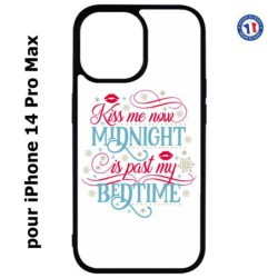 Coque pour iPhone 14 Pro MAX Kiss me now Midnight is past my Bedtime amour embrasse-moi
