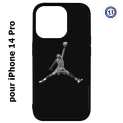 Coque pour iPhone 14 Pro Michael Jordan 23 shoot Chicago Bulls Basket