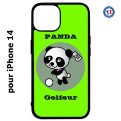 Coque pour iPhone 14 Panda golfeur - sport golf - panda mignon