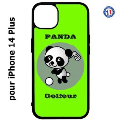 Coque pour iPhone 14 PLUS Panda golfeur - sport golf - panda mignon
