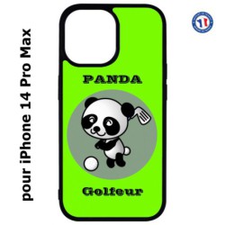 Coque pour iPhone 14 Pro MAX Panda golfeur - sport golf - panda mignon
