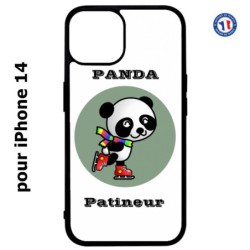 Coque pour iPhone 14 Panda patineur patineuse - sport patinage