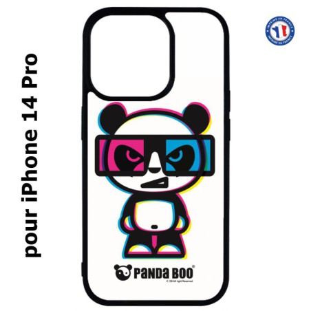 Coque pour iPhone 14 Pro PANDA BOO© 3D - lunettes - coque humour