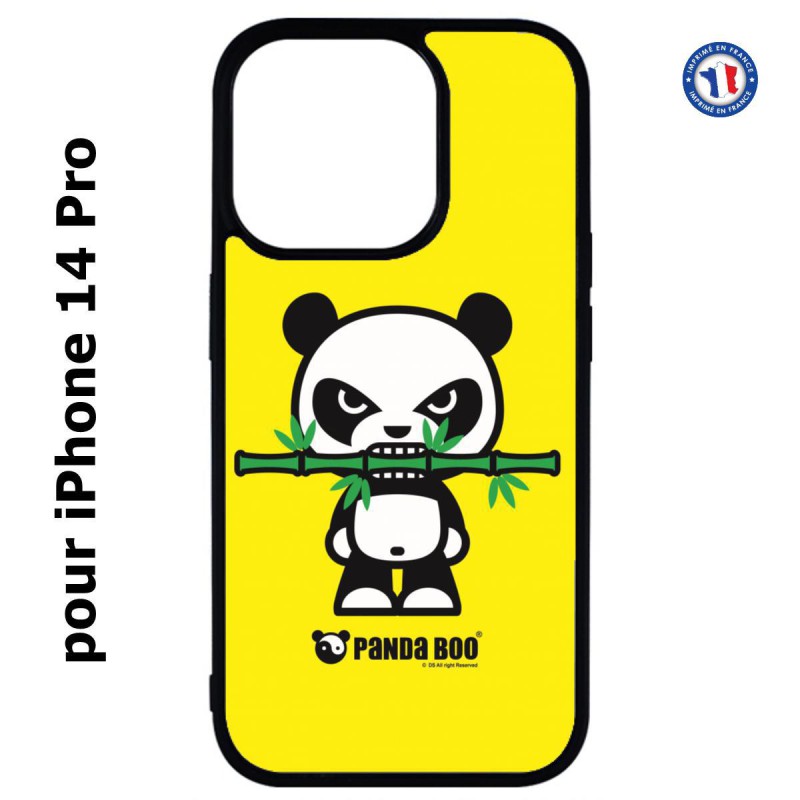 Coque pour iPhone 14 Pro PANDA BOO© Bamboo à pleine dents - coque humour