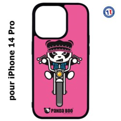 Coque pour iPhone 14 Pro PANDA BOO© Moto Biker - coque humour