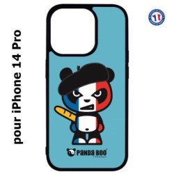 Coque pour iPhone 14 Pro PANDA BOO© Français béret baguette - coque humour