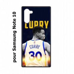 Coque noire pour Samsung Galaxy Note 10 Stephen Curry Golden State Warriors Basket 30