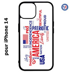 Coque pour iPhone 14 USA lovers - drapeau USA - patriot