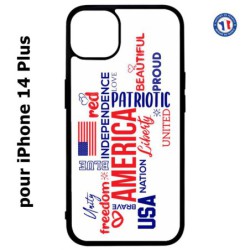 Coque pour iPhone 14 PLUS USA lovers - drapeau USA - patriot