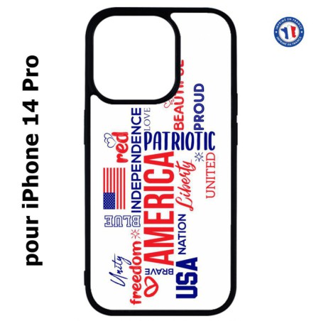 Coque pour iPhone 14 Pro USA lovers - drapeau USA - patriot