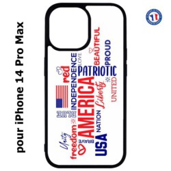Coque pour iPhone 14 Pro MAX USA lovers - drapeau USA - patriot