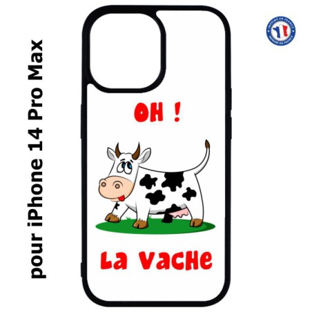 Coque pour iPhone 14 Pro MAX Oh la vache - coque humoristique