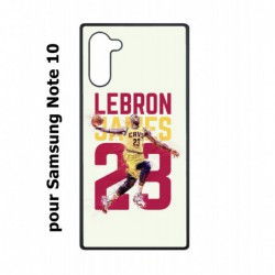 Coque noire pour Samsung Galaxy Note 10 star Basket Lebron James Cavaliers de Cleveland 23