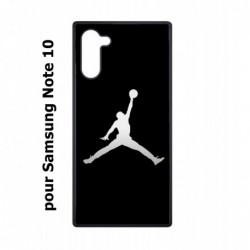Coque noire pour Samsung Galaxy Note 10 Michael Jordan Fond Noir Chicago Bulls