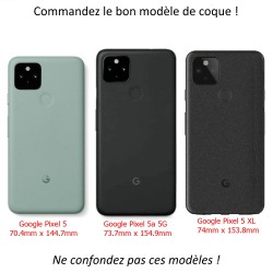 Coque pour Google Pixel 5 XL Petits Grains - Héros en Mode Discret - coque noire TPU souple