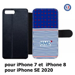Etui cuir pour iPhone 7/8 et iPhone SE 2020 Petits Grains - Héros en Mode Discret