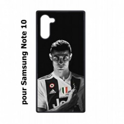 Coque noire pour Samsung Galaxy Note 10 Cristiano Ronaldo Juventus
