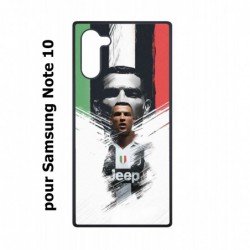 Coque noire pour Samsung Galaxy Note 10 Ronaldo CR7 Juventus Foot