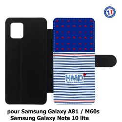 Etui cuir pour Samsung Galaxy A81 Petits Grains - Héros en Mode Discret