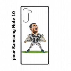 Coque noire pour Samsung Galaxy Note 10 Cristiano Ronaldo Juventus Turin Football - Ronaldo super héros