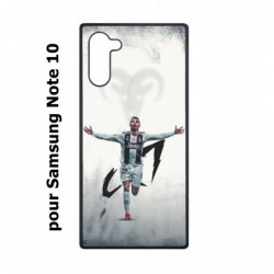 Coque noire pour Samsung Galaxy Note 10 Cristiano Ronaldo Juventus Turin Football CR7