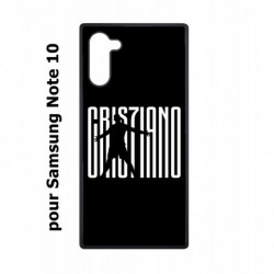 Coque noire pour Samsung Galaxy Note 10 Cristiano Ronaldo Juventus Turin Football grands caractères
