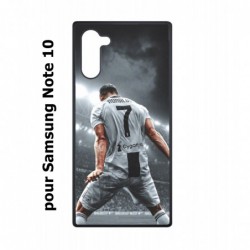Coque noire pour Samsung Galaxy Note 10 Cristiano Ronaldo Juventus Turin Football stade