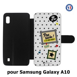Etui cuir pour Samsung Galaxy A10 Petits Grains - Pas touche à mon Phone