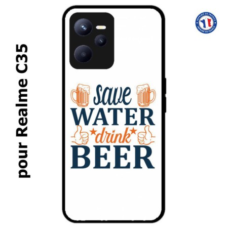 Coque pour Realme C35 Save Water Drink Beer Humour Bière