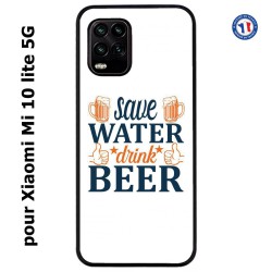 Coque pour Xiaomi Mi 10 lite 5G Save Water Drink Beer Humour Bière