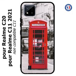 Coque pour Realme C20 et C11 2021 Cabine téléphone Londres - Cabine rouge London