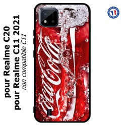 Coque pour Realme C20 et C11 2021 Coca-Cola Rouge Original