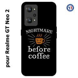 Coque pour Realme GT Neo 2 Nightmare before Coffee - coque café