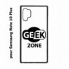 Coque noire pour Samsung Galaxy Note 10 Plus Logo Geek Zone noir & blanc