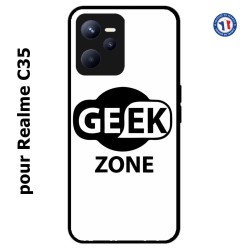 Coque pour Realme C35 Logo Geek Zone noir & blanc
