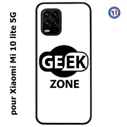 Coque pour Xiaomi Mi 10 lite 5G Logo Geek Zone noir & blanc