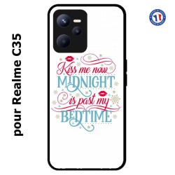Coque pour Realme C35 Kiss me now Midnight is past my Bedtime amour embrasse-moi
