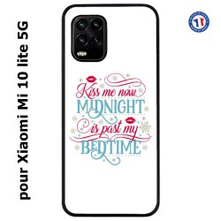 Coque pour Xiaomi Mi 10 lite 5G Kiss me now Midnight is past my Bedtime amour embrasse-moi