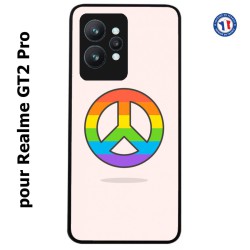 Coque pour Realme GT2 Pro Peace and Love LGBT - couleur arc en ciel
