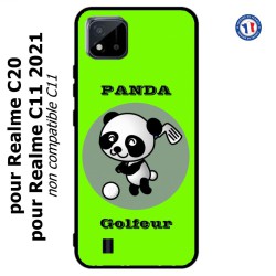 Coque pour Realme C20 et C11 2021 Panda golfeur - sport golf - panda mignon