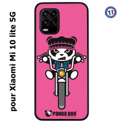 Coque pour Xiaomi Mi 10 lite 5G PANDA BOO© Moto Biker - coque humour