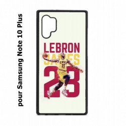 Coque noire pour Samsung Galaxy Note 10 Plus star Basket Lebron James Cavaliers de Cleveland 23