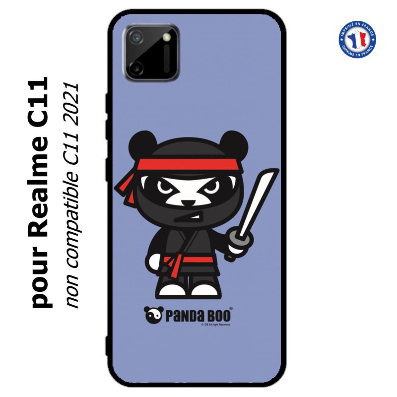 Coque pour Realme C11 PANDA BOO© Ninja Boo noir - coque humour